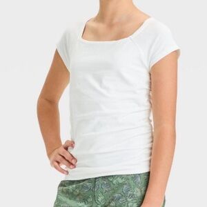 T-shirt with side shirring